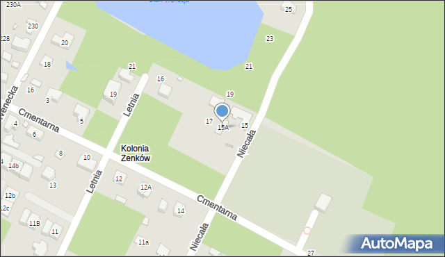 Marki, Niecała, 15A, mapa Marki