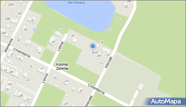 Marki, Niecała, 17, mapa Marki