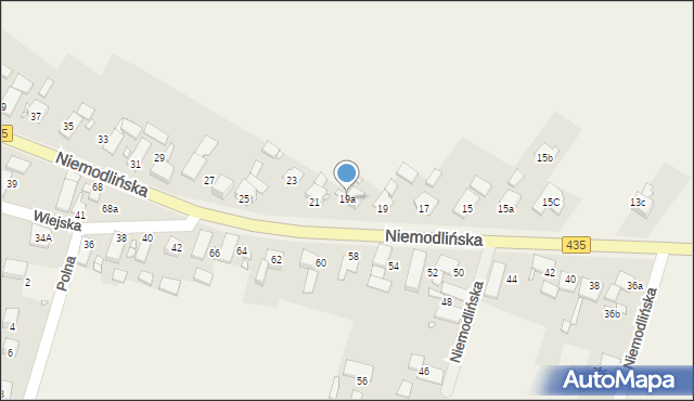 Mechnice, Niemodlińska, 19a, mapa Mechnice