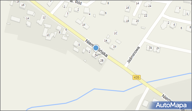 Mechnice, Niemodlińska, 2A, mapa Mechnice