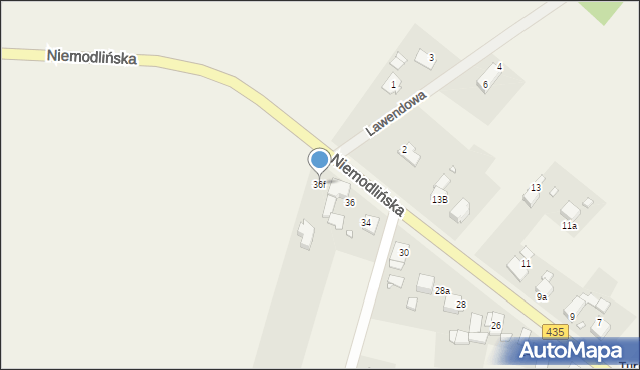 Mechnice, Niemodlińska, 36f, mapa Mechnice