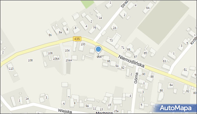 Mechnice, Niemodlińska, 96A, mapa Mechnice