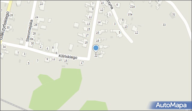 Miasteczko Śląskie, Niepodległości, 22, mapa Miasteczko Śląskie