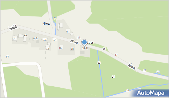 Mokrzyska, Niwa, 20, mapa Mokrzyska