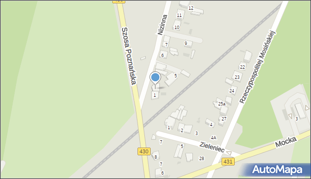 Mosina, Nizinna, 2, mapa Mosina