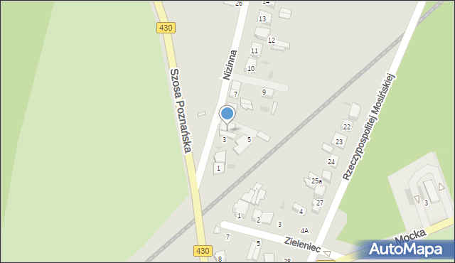 Mosina, Nizinna, 4, mapa Mosina