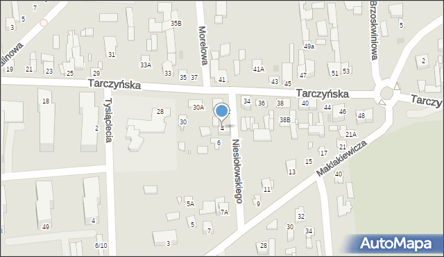 Mszczonów, Niesiołowskiego Jerzego, 4, mapa Mszczonów