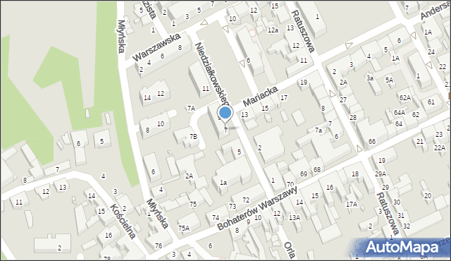 Myślibórz, Niedziałkowskiego Mieczysława, 7, mapa Myślibórz