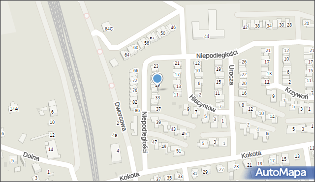 Mysłowice, Niepodległości, 31, mapa Mysłowice