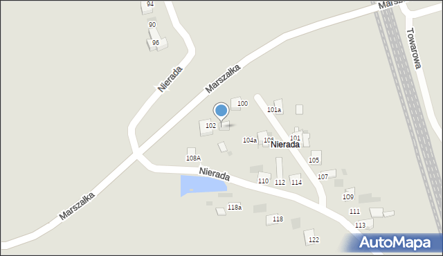 Myszków, Nierada, 104, mapa Myszków
