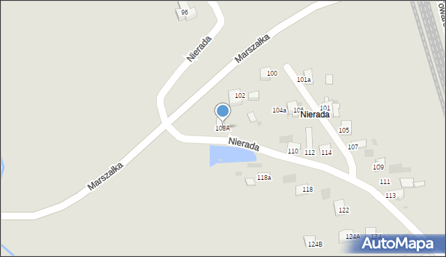 Myszków, Nierada, 108A, mapa Myszków