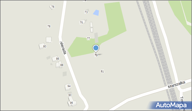 Myszków, Nierada, 79, mapa Myszków