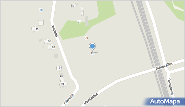 Myszków, Nierada, 81, mapa Myszków