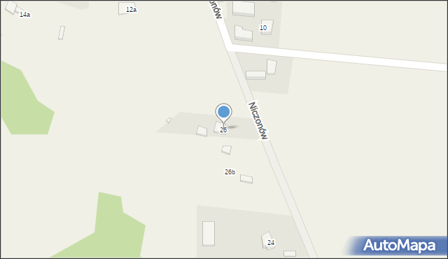 Niczonów, Niczonów, 26, mapa Niczonów