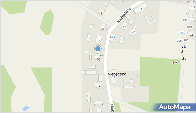 Niebędzino, Niebędzino, 6/2, mapa Niebędzino