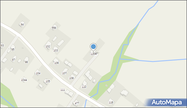 Niebieszczany, Niebieszczany, 110A, mapa Niebieszczany