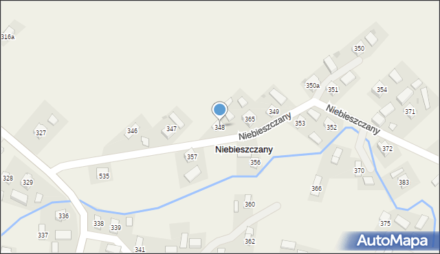 Niebieszczany, Niebieszczany, 348, mapa Niebieszczany