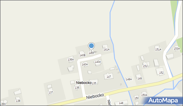 Niebocko, Niebocko, 140c, mapa Niebocko