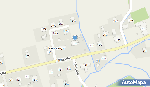 Niebocko, Niebocko, 147, mapa Niebocko