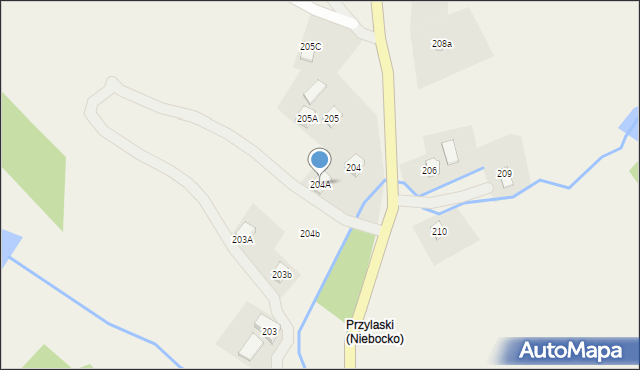 Niebocko, Niebocko, 204A, mapa Niebocko