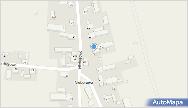 Nieborowo, Nieborowo, 9, mapa Nieborowo