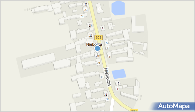 Nieborza, Nieborza, 28, mapa Nieborza