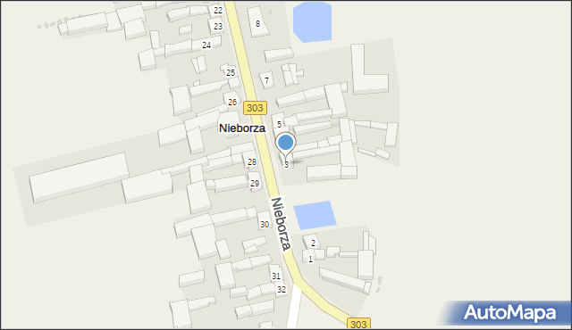 Nieborza, Nieborza, 3, mapa Nieborza