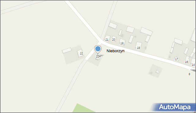 Nieborzyn, Nieborzyn, 22A, mapa Nieborzyn