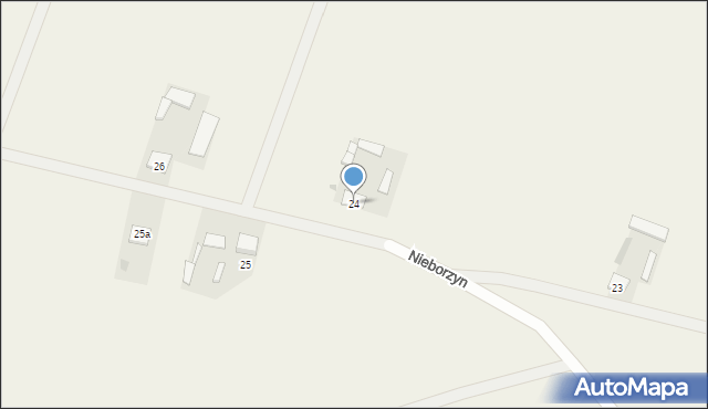 Nieborzyn, Nieborzyn, 24, mapa Nieborzyn