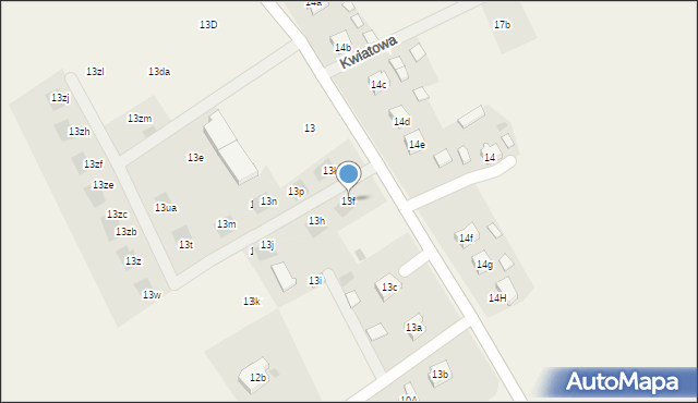 Nieborzyn, Nieborzyn, 13f, mapa Nieborzyn