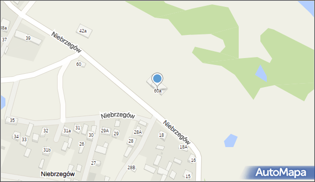 Niebrzegów, Niebrzegów, 60a, mapa Niebrzegów