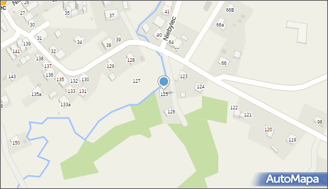 Niebylec, Niebylec, 125, mapa Niebylec