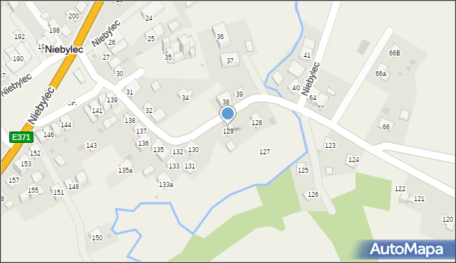 Niebylec, Niebylec, 129, mapa Niebylec