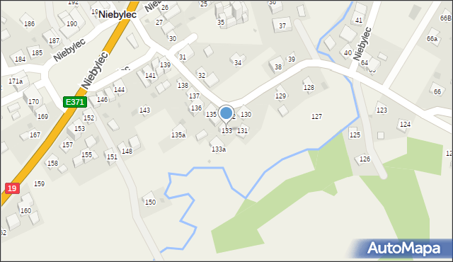 Niebylec, Niebylec, 133, mapa Niebylec