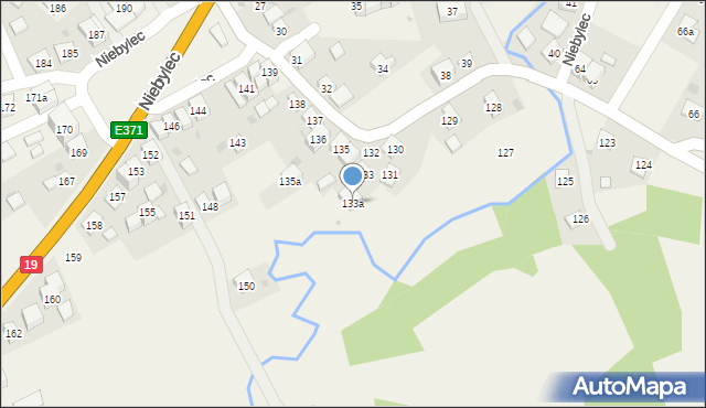 Niebylec, Niebylec, 133a, mapa Niebylec