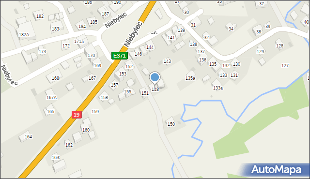 Niebylec, Niebylec, 148, mapa Niebylec