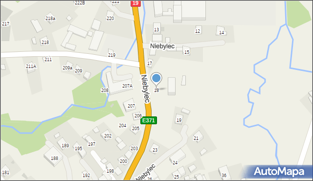 Niebylec, Niebylec, 18, mapa Niebylec