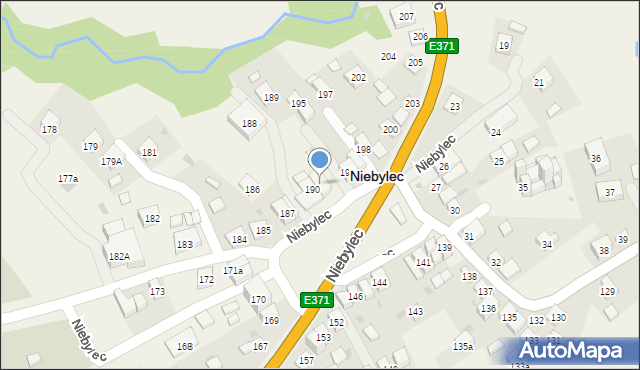 Niebylec, Niebylec, 191, mapa Niebylec