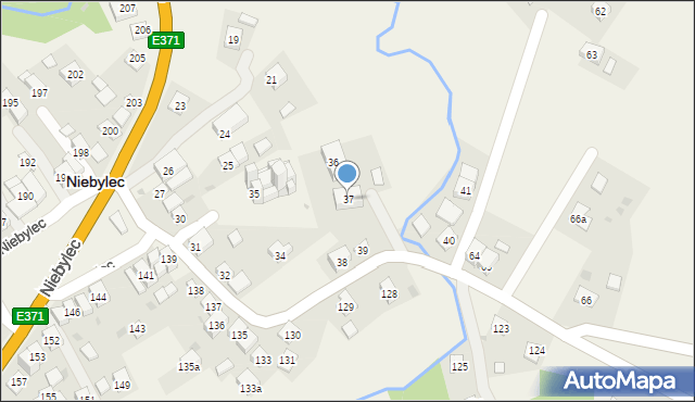 Niebylec, Niebylec, 37, mapa Niebylec