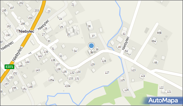 Niebylec, Niebylec, 38, mapa Niebylec