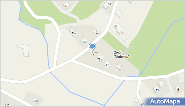 Niebylec, Niebylec, 70, mapa Niebylec