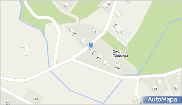 Niebylec, Niebylec, 73, mapa Niebylec