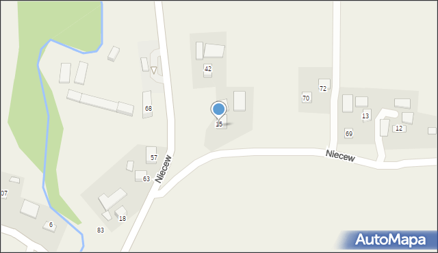 Niecew, Niecew, 15, mapa Niecew