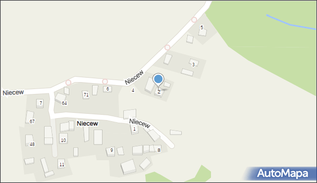 Niecew, Niecew, 2, mapa Niecew