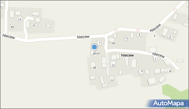 Niecew, Niecew, 67, mapa Niecew