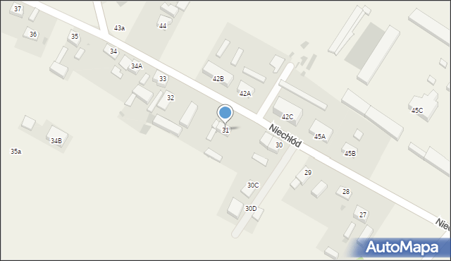 Niechłód, Niechłód, 31, mapa Niechłód
