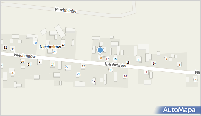 Niechmirów, Niechmirów, 18, mapa Niechmirów