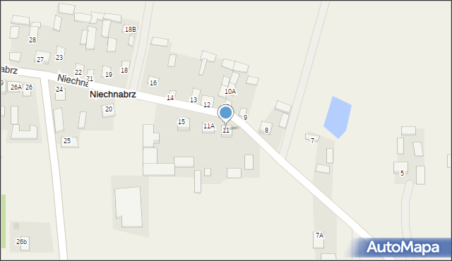 Niechnabrz, Niechnabrz, 11, mapa Niechnabrz