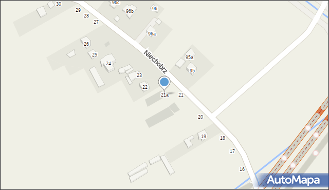 Niechobrz, Niechobrz, 21a, mapa Niechobrz