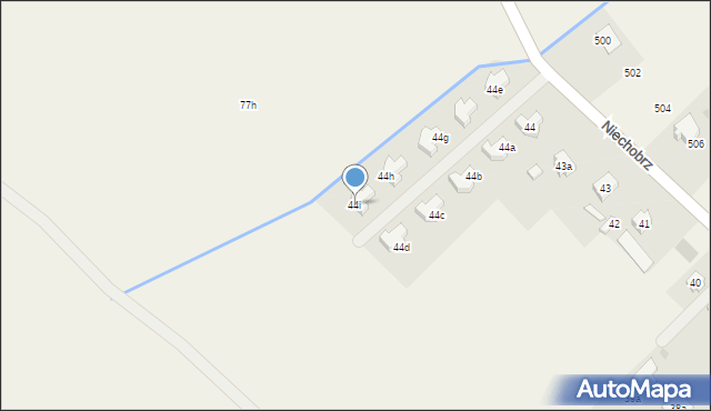 Niechobrz, Niechobrz, 44i, mapa Niechobrz